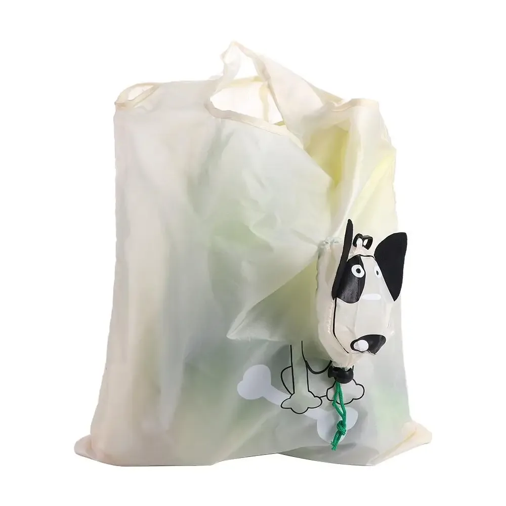 sac écologique en nylon avec boucle de suspension, sac à bandoulière de voyage, sacs de rangement, sac de courses pliable, sacs de courses à motifs de dessins animés