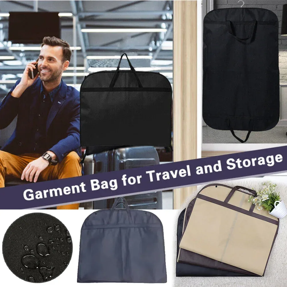 sac de protection de vêtement anti-poussière, housse de vêtements entièrement fermée avec fermeture éclair, sacs à vêtements suspendus, sac de rangement de vêtements durable