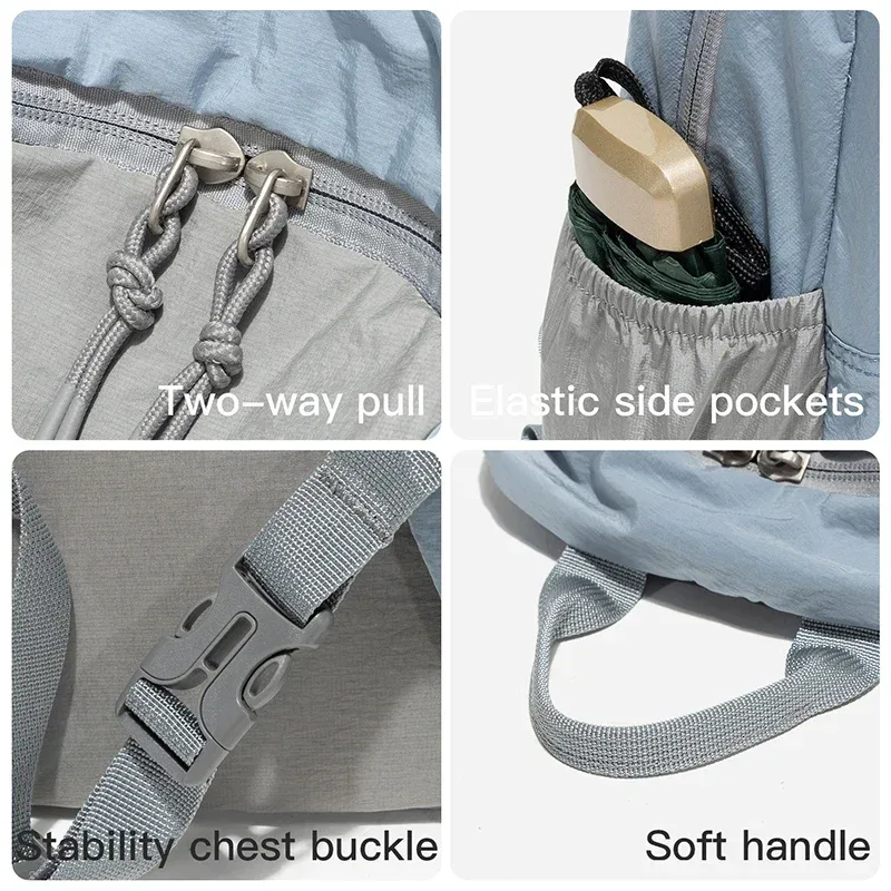sac à dos fouvor pour femme, tendance 2026, double fermeture éclair, léger, grande capacité, pour voyage et sport, sacs décontractés et mode 3068-01