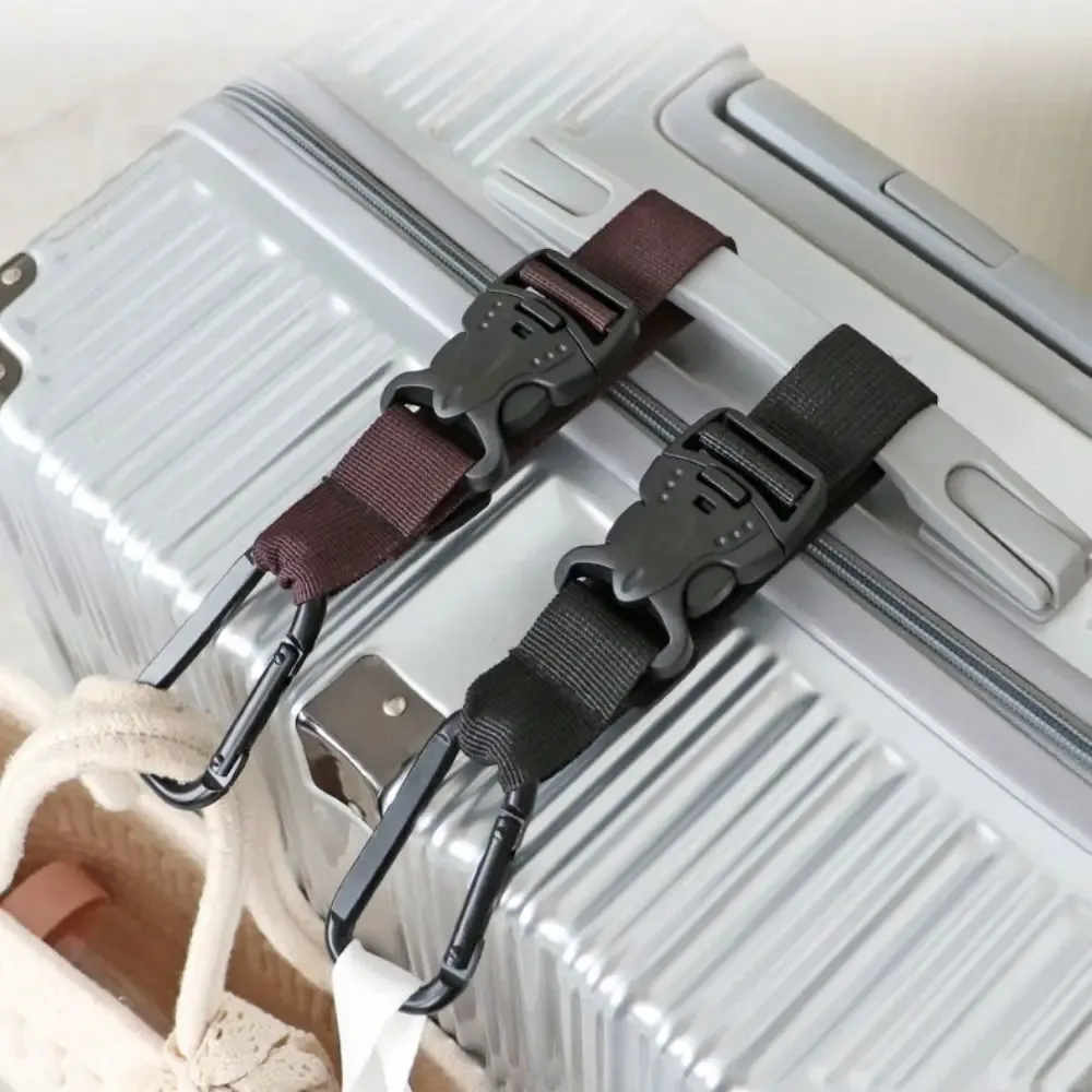 sangles de bagages en nylon, ceintures de valise, attaches de voyage réglables, crochets de verrouillage pour bagages, sangles à boucle suspendue
