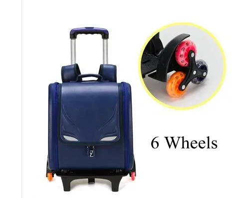sac à dos d'école japonais sr à roulettes en pu pour enfant, chariot, orth4wd