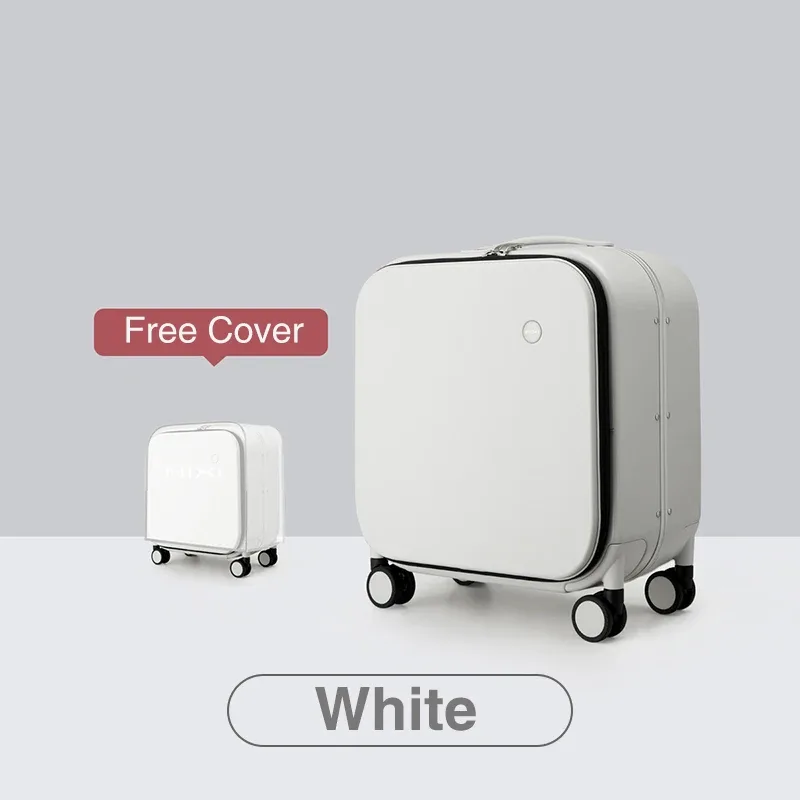mixi nouveau design brevet valise à main femmes 18 pouces bagage roulant hommes polycarbonate cadre en aluminium élégant noble