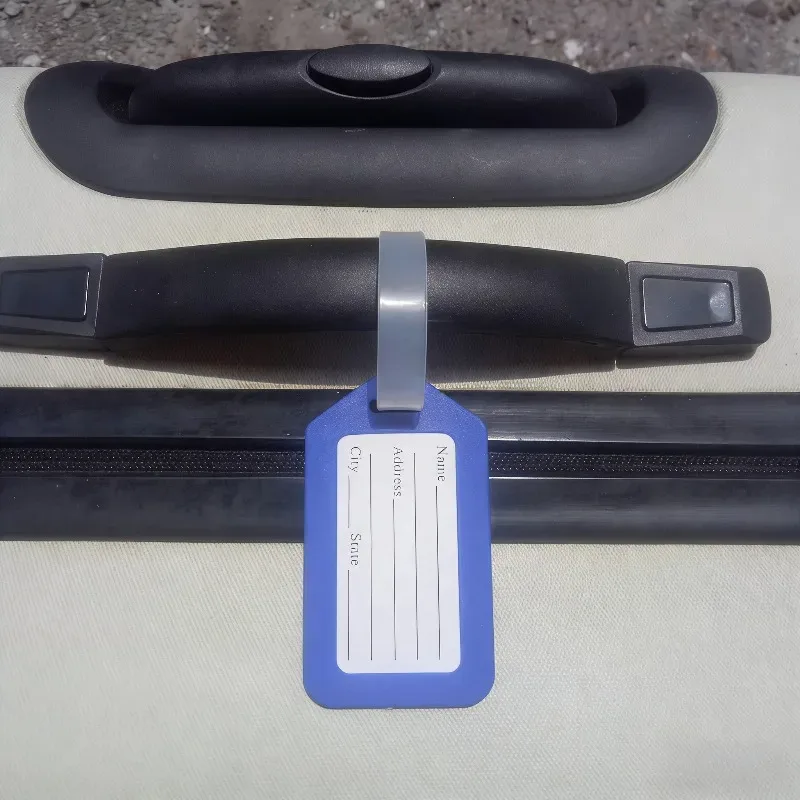 étiquettes de bagages de voyage portables avec carte d'identité, étiquettes d'embarquement en pvc diy, étiquettes nominatives pour valises, accessoires de voyage unisexes