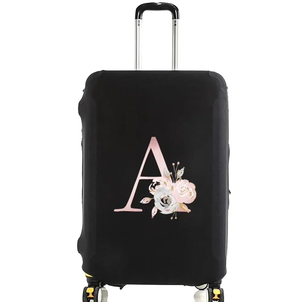 housse de protection élastique épaisse pour bagages, housse anti-poussière, anti-rayures, housse de valise, combinaison à fermeture éclair pour sac de 18 à 32 pouces, série fleur rose