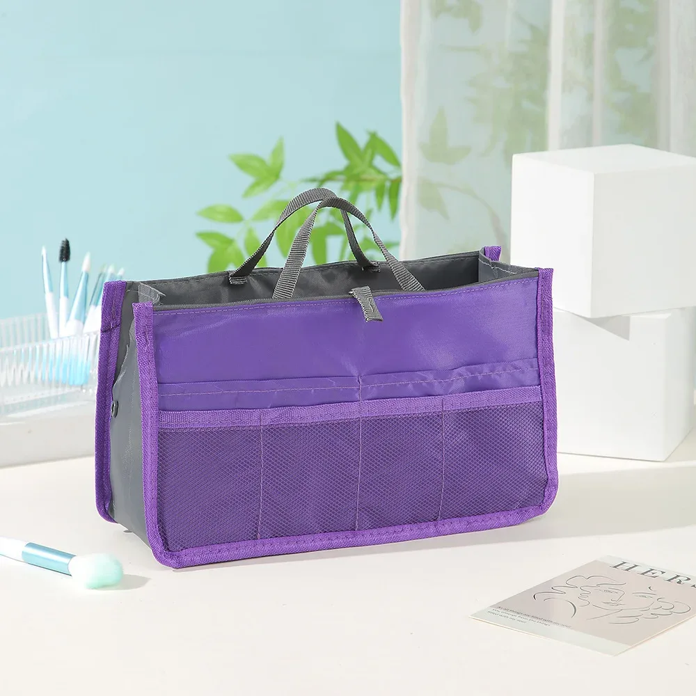 trousse de toilette de voyage multifonctionnelle à double fermeture éclair, grande capacité, organisateur de cosmétiques à plusieurs compartiments, pochette portable