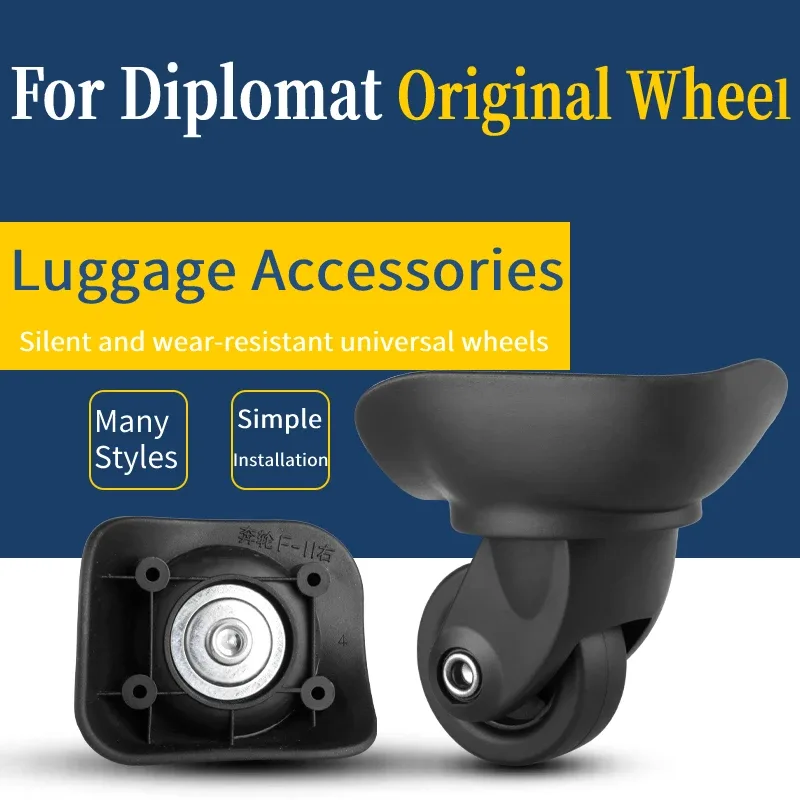 Roue de valise à roulettes adaptée à la réparation de l'accessoire de roue de valise Diplomat, roue de coffre Hongsheng A-11