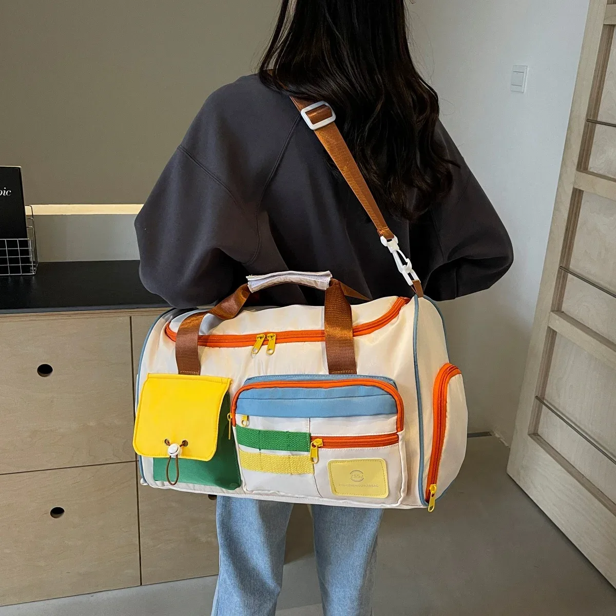 sac de voyage, sac polochon, sac à cosmétiques, sac de fitness professionnel, sac à dos d'entraînement de natation yoga, sac fourre-tout à bandoulière, adapté aux hommes et aux femmes