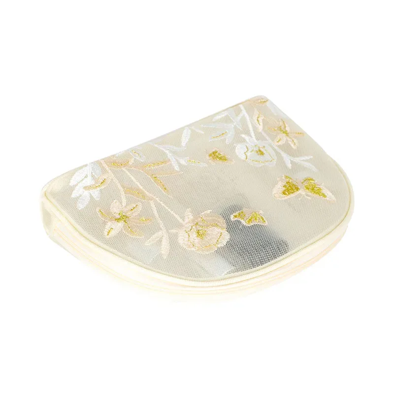trousse de toilette portable, organisateur de rangement, grande capacité, nouvelle broderie en filet, sac de rangement pour cosmétiques, magnifique sac à cosmétiques