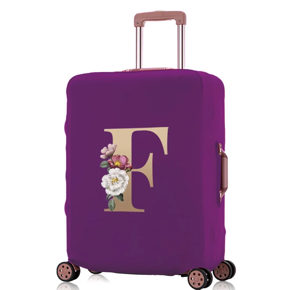 juste de protection élastique pour bagages, housses anti-poussière, motif lettre dorée, valise trolley, sac de voyage, 18-32