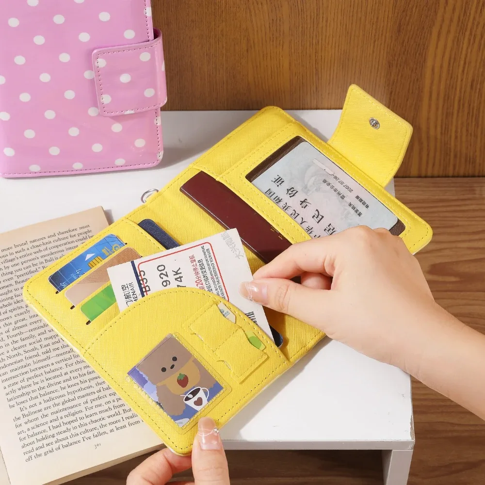 porte-passeport de voyage multifonctionnel, porte-cartes multi-emplacements, porte-cartes fin, sac de rangement pour documents, couleur bonbon, portefeuille de voyage pour passeport