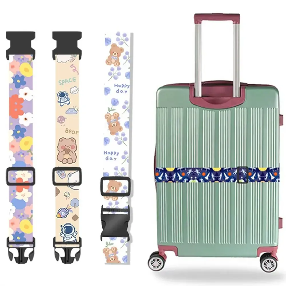 sangle de bagage en fibre de polyester, élastique et réglable, ceinture de fixation pour bagages, anti-perte, anti-vol, ceintures de valise, voyage