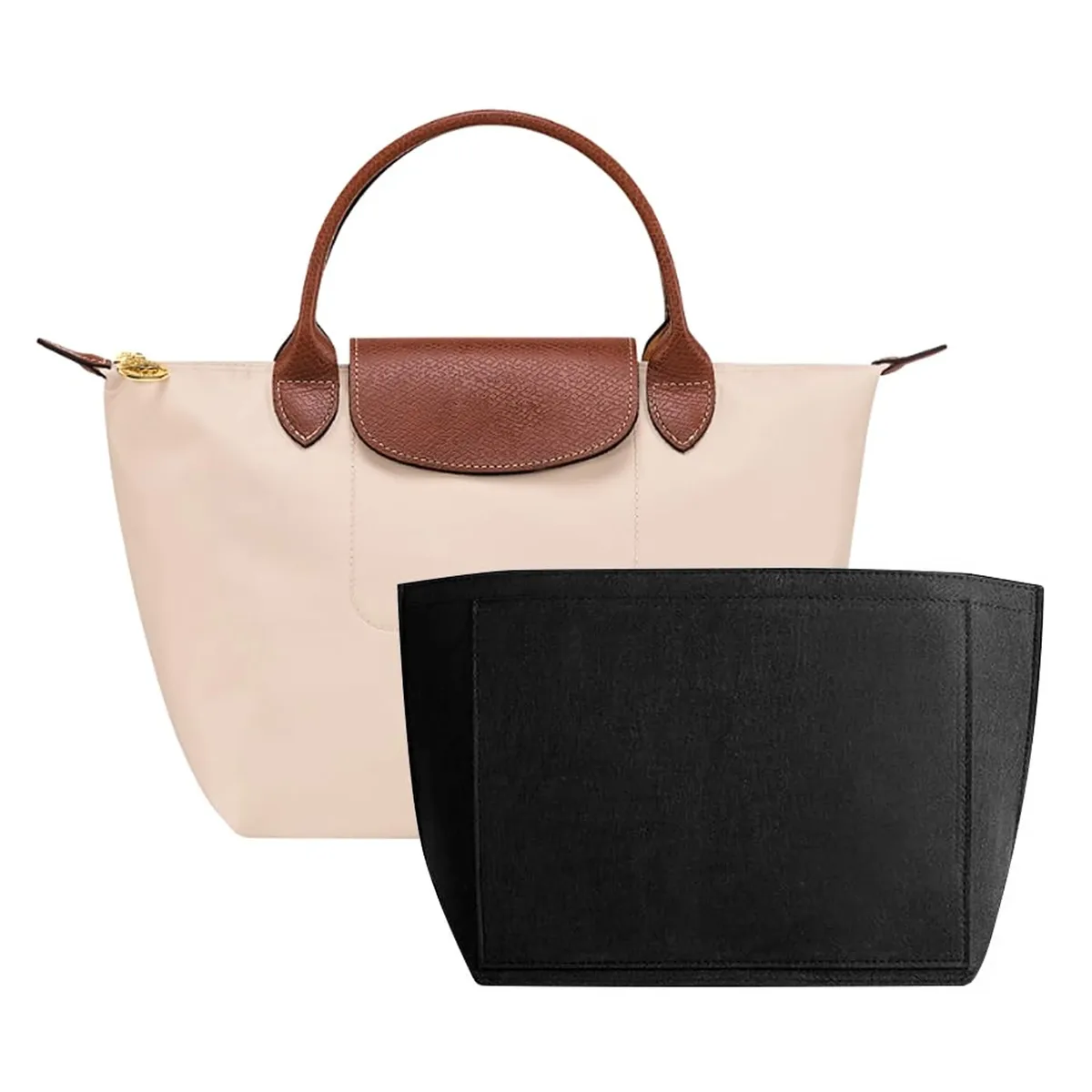 sac à insérer en feutre adapté au sac à main longchamp, sac de doublure en tissu feutré, sac de maquillage, support de voyage, organisateur de sac à main portable