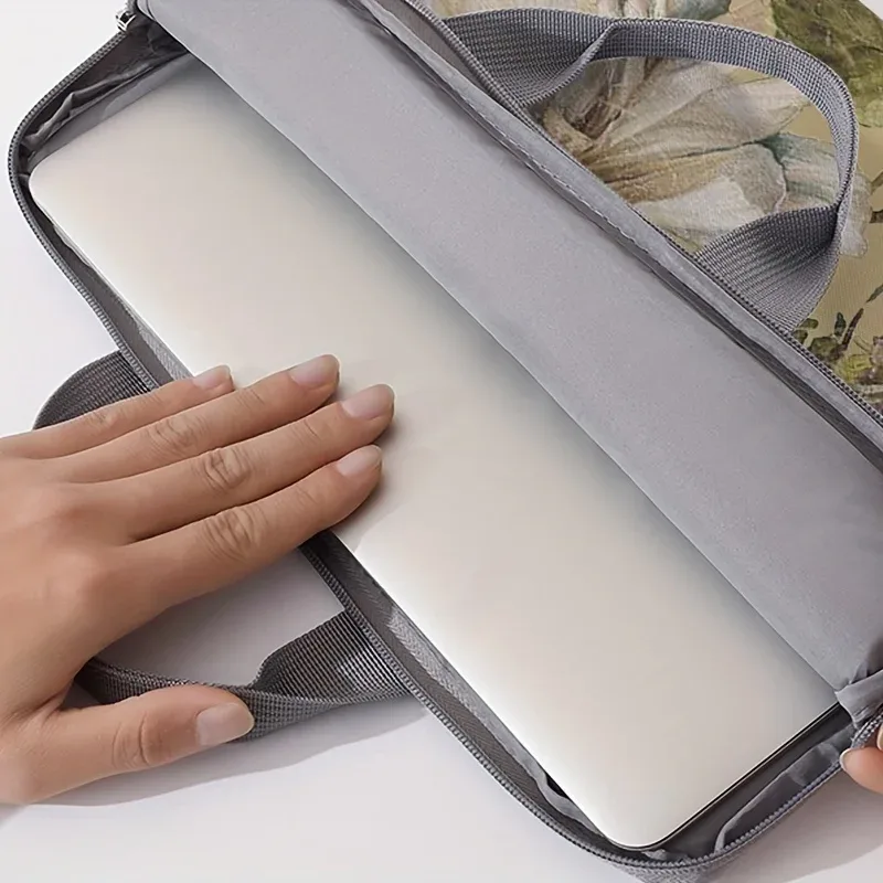 ensemble 1 pièce, sac pour ordinateur portable à motif floral, mallette, adapté aux ordinateurs portables de 14 pouces, sac pour ordinateur portable fixe