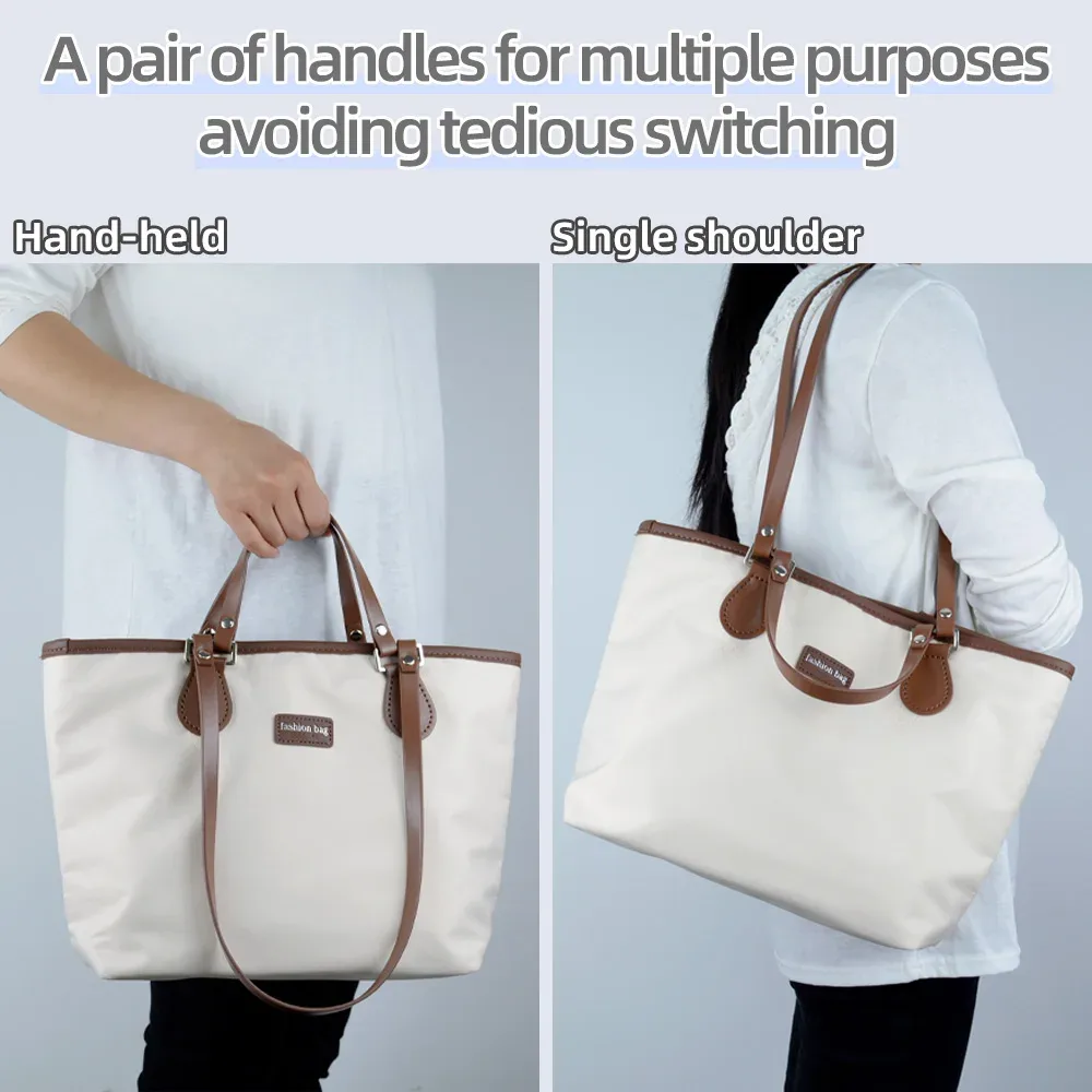 1 paire de sangles de sac en cuir cousues à la main, multifonctionnelles, poignées de remplacement pour sacs portés à l'épaule, accessoires