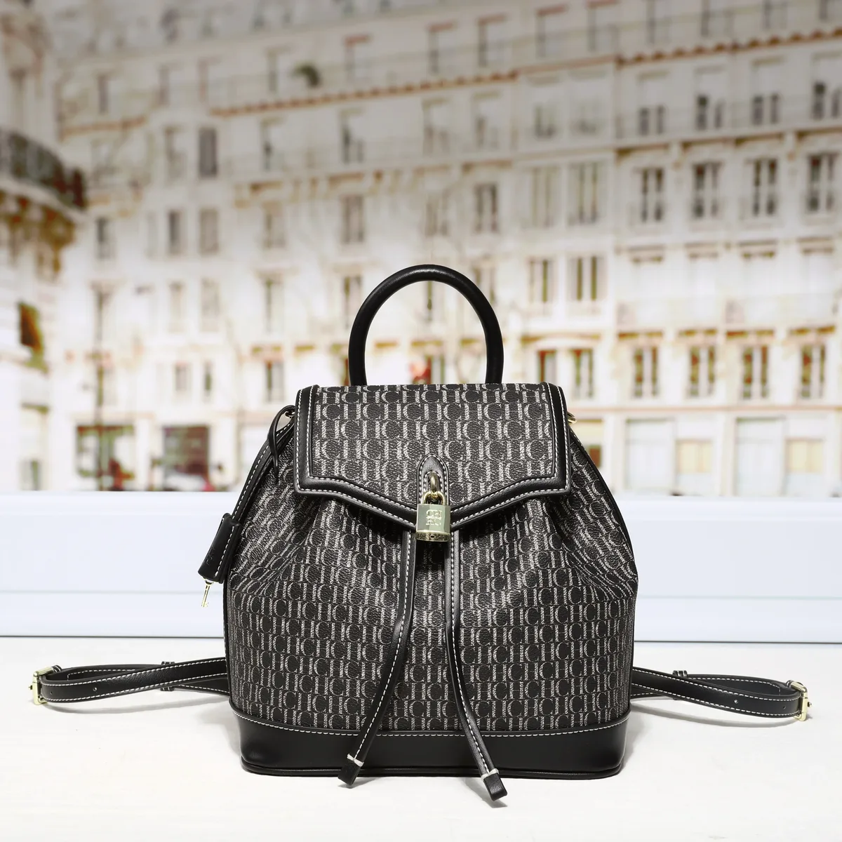 ch femmes sac à dos vintage or serrure matériel rétro esthétique dames sac trajet court voyage shopping date