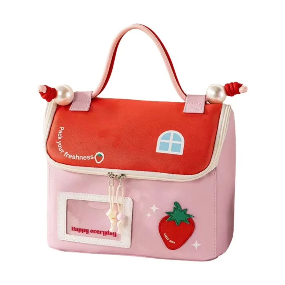 sac à cosmétiques imperméable en forme de maison, portable, avec double fermeture éclair, organisateur de cosmétiques, poignée supérieure, grande capacité, sac à main pour cosmétiques