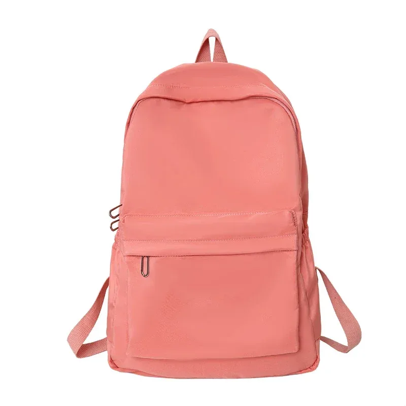 sac à dos décontracté simple de couleur unie, léger et pour lycéen, sac à dos multifonctionnel adapté aux voyages et à l'école