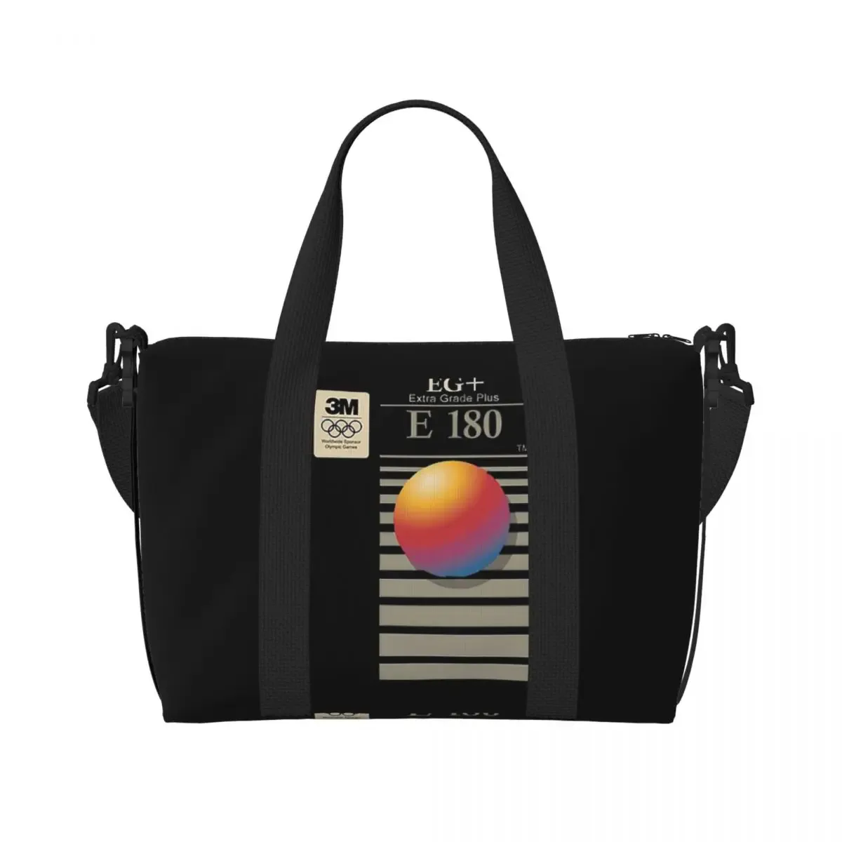 vhs le futur est ici 1976 sac de voyage de plage lts usé sacs fourre-tout de grande capacité pour le sport femmes shopping sac à bandoulière