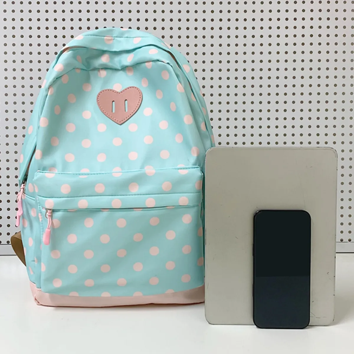 Sacs à dos en nylon à pois pour femmes et enfants, grande capacité, pour ordinateur portable, avec plusieurs poches, pour étudiants, pour le shopping, les voyages et le travail