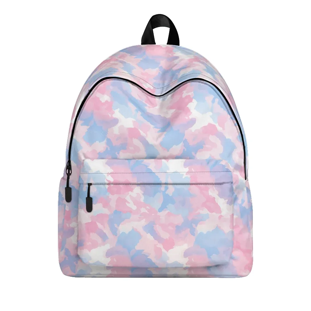 sac à dos imprimé camouflage pastel aquarelle, sacs à crayons, bretelles réglables, sac d'école léger et durable, sac à dos de voyage, ensembles pour adolescents