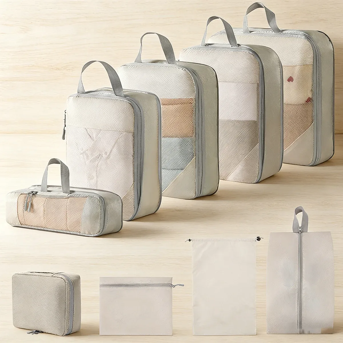 lot de 5 sacs de compression légers et portables pour le voyage, organisateur de bagages multifonctionnel pour vêtements et chaussures