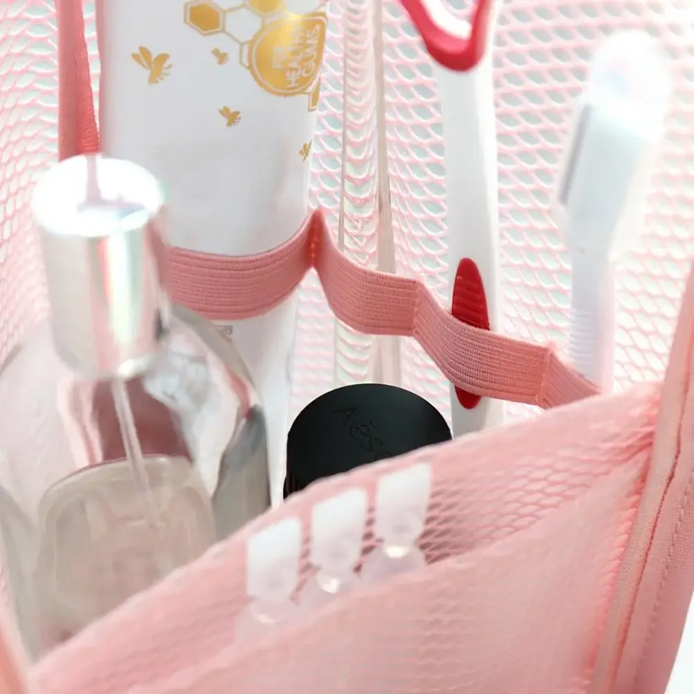 trousse de toilette portable en maille eva pour voyage, sac de rangement cosmétique, organisateur de maquillage, pochette de maquillage pour femme, trousse de lavage pour salle de bain