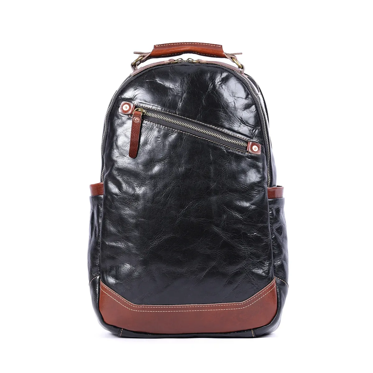 s.worker – sac à dos en cuir véritable pour hommes, sacs d'école décontractés en cuir de vache de qualité supérieure, sacs pour ordinateur portable de 15 pouces, sac à dos de voyage, cadeau pour hommes