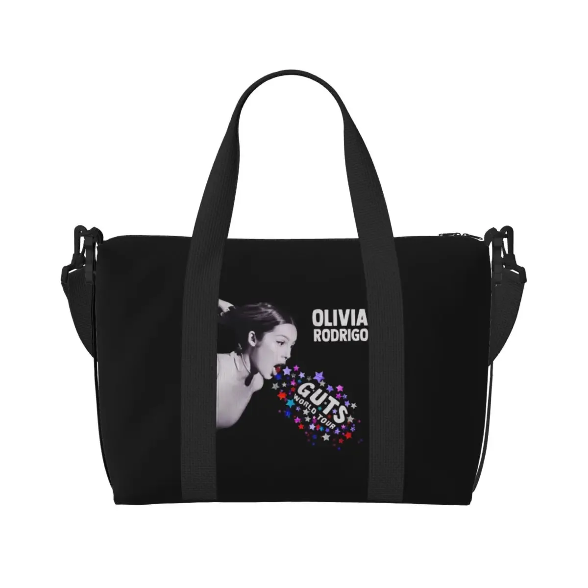 sac fourre-tout personnalisé olivia guts world tour pour femme, grande capacité, chanteuse américaine, auteurs-composeurs, salle de sport, plage, sacs de voyage, 2024