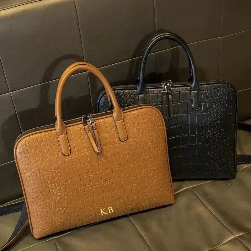 Porte-documents d'affaires personnalisé, nouveau Style, sac à main adapté pour ordinateur portable 13/14/15 pouces, sac diagonale à bandoulière pour documents d'assurance