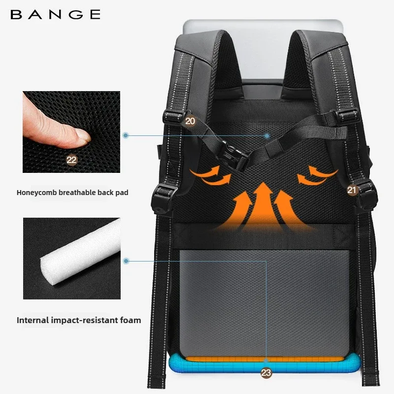 bange nouveauté continuer 40l extensible intégré pompe de compression sous vide hommes étanche voyage sac à dos de compression sous vide
