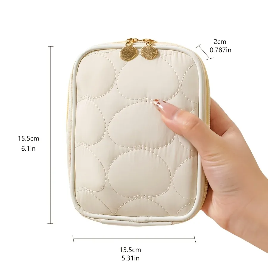 pochette de maquillage portable pour toques, mini sac de rangement de cosmétiques pour rouge à lèvres, organisateur multifonctionnel de grande capacité, trousse de toilette