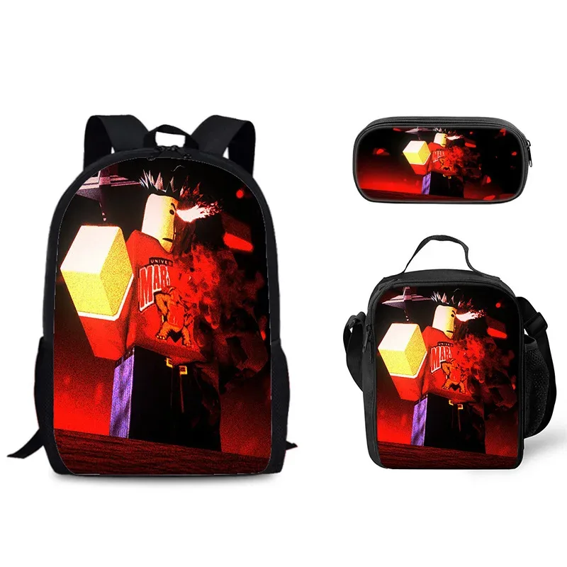 3 pièces ensemble forsaken gubby sac à dos pour les étudiants livre sac luch sac étui pécial forsaken gubby sac à bandoulière enfants cadeaux de noël