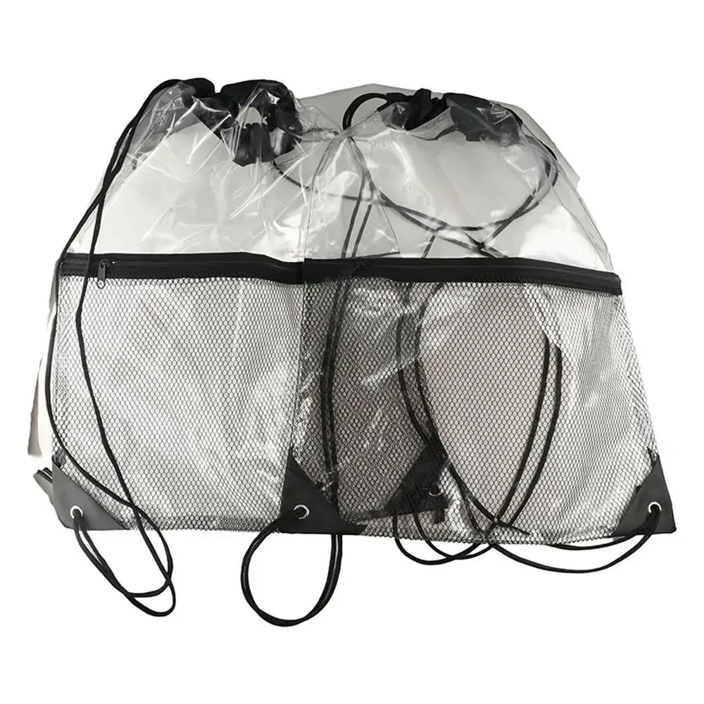 sac à dos décontracté grande capacité avec cordon de serrage, sac de plage pliable en pvc transparent, sac de randonnée étanche, sac en gelée pour la randonnée