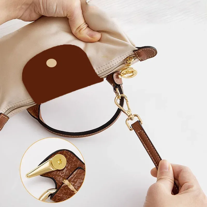 sangle de sac à bandoulière de remplacement en cuir pour mini sac longchamp, sangle d'épaule sans poinçonnage, accessoires de sac de modification
