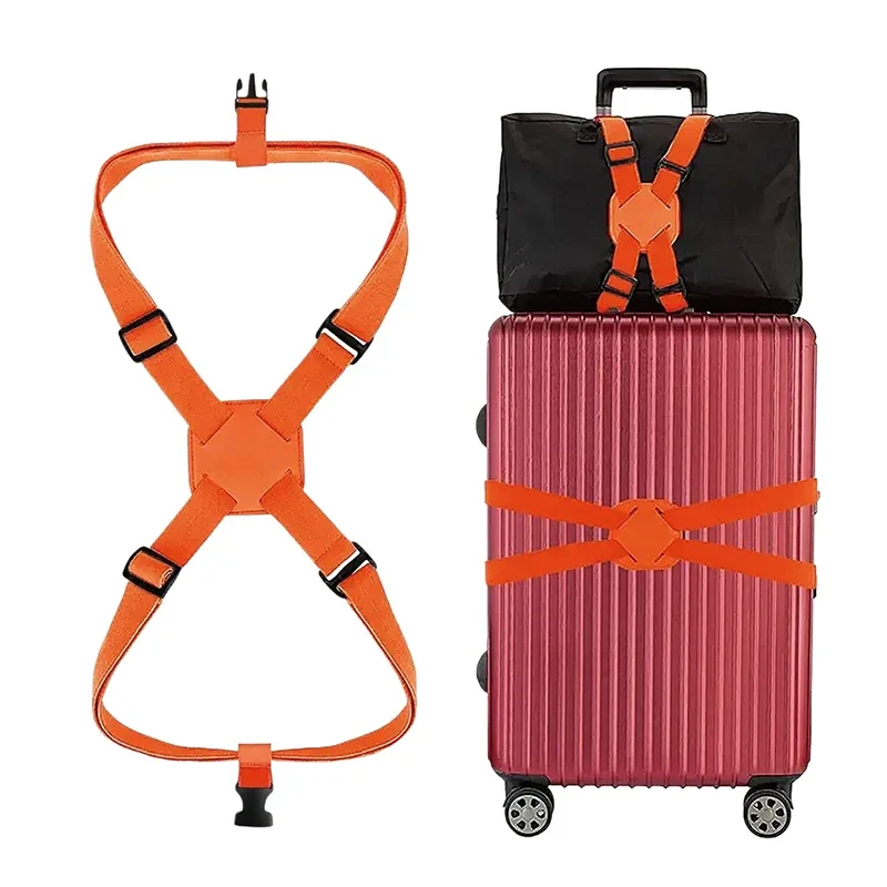 sangle de bagage élastique réglable, bande de fixation pour valise, sangle de fixation de bagages, ceinture de fixation antivol sécurisée pour le voyage