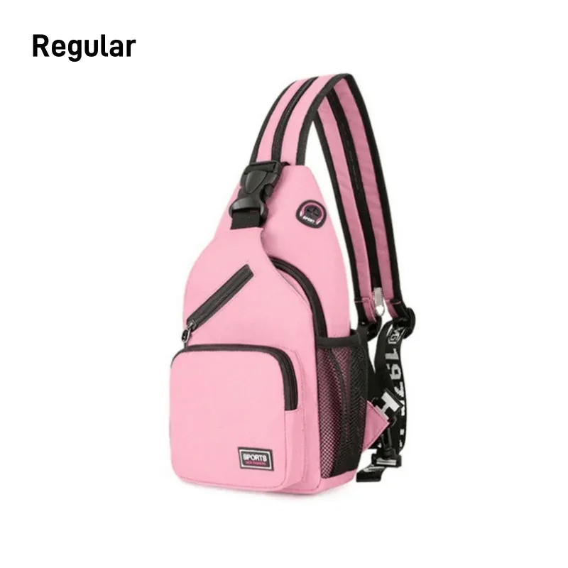 sacs de poitrine pour femmes, sac à dos réglable et sac à bandoulière simple avec trou pour écouteurs, petit sac messager de sport de voyage oxford pour filles