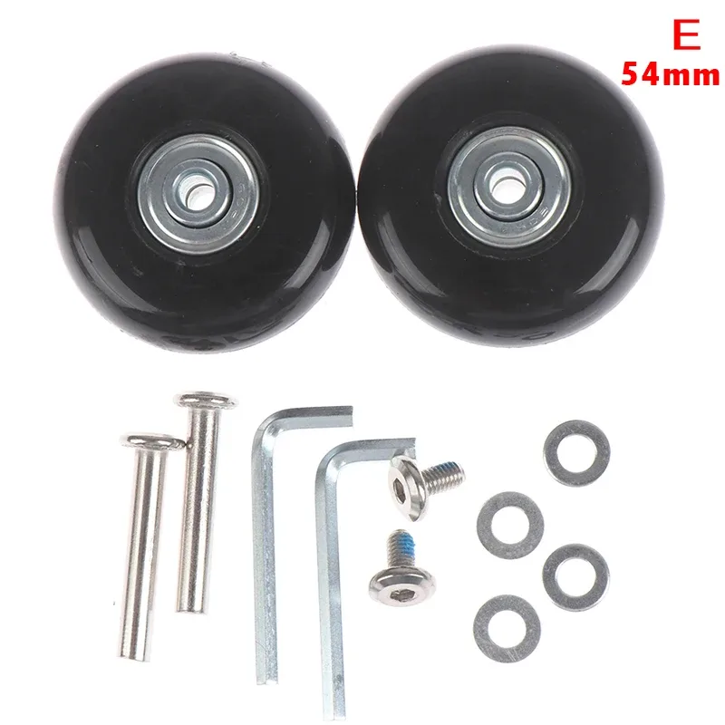 kit de réparation de pièces de valise, essieux de remplacement, roues de bagage de voyage silencieuses, roulettes, od 40-54mm, 1 jeu