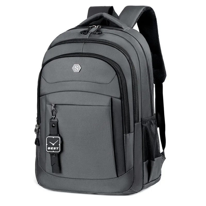 sac à dos décontracté pour hommes, sac pour ordinateur portable multi-poches pour court voyage, sac à dos de grande capacité pour hommes, couches épaisses, double épaule