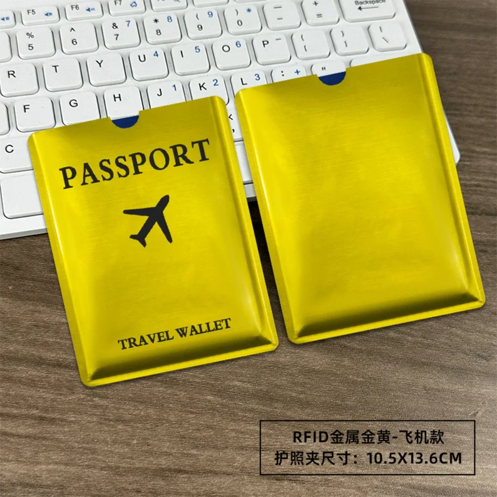 couverture de passeport rfid, housse de protection, sac de passeport en aluminium pour portefeuille de voyage aéroport, utilisation internationale de voyages