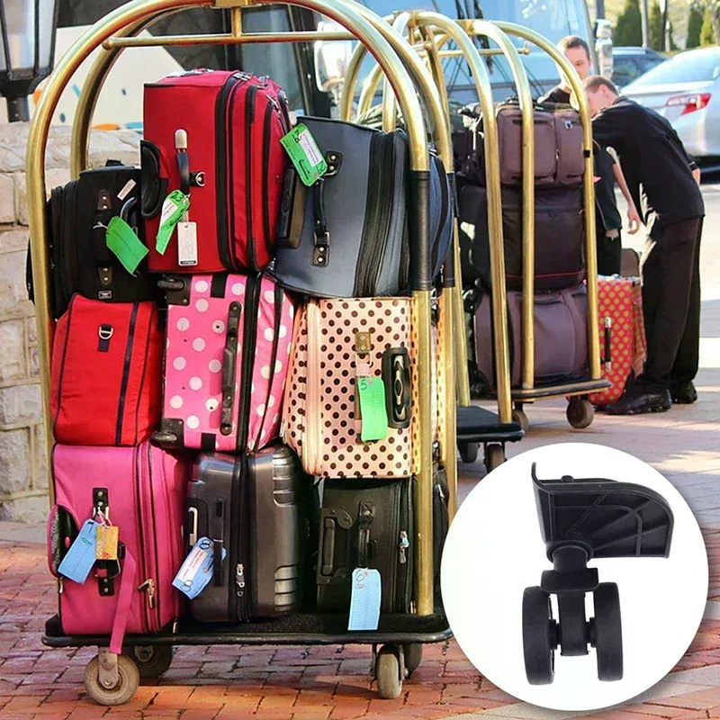 ensemble de réparation de valise à roulettes, 2 pièces, résistant à l'usure, pivotant à 360 degrés, remplaceme