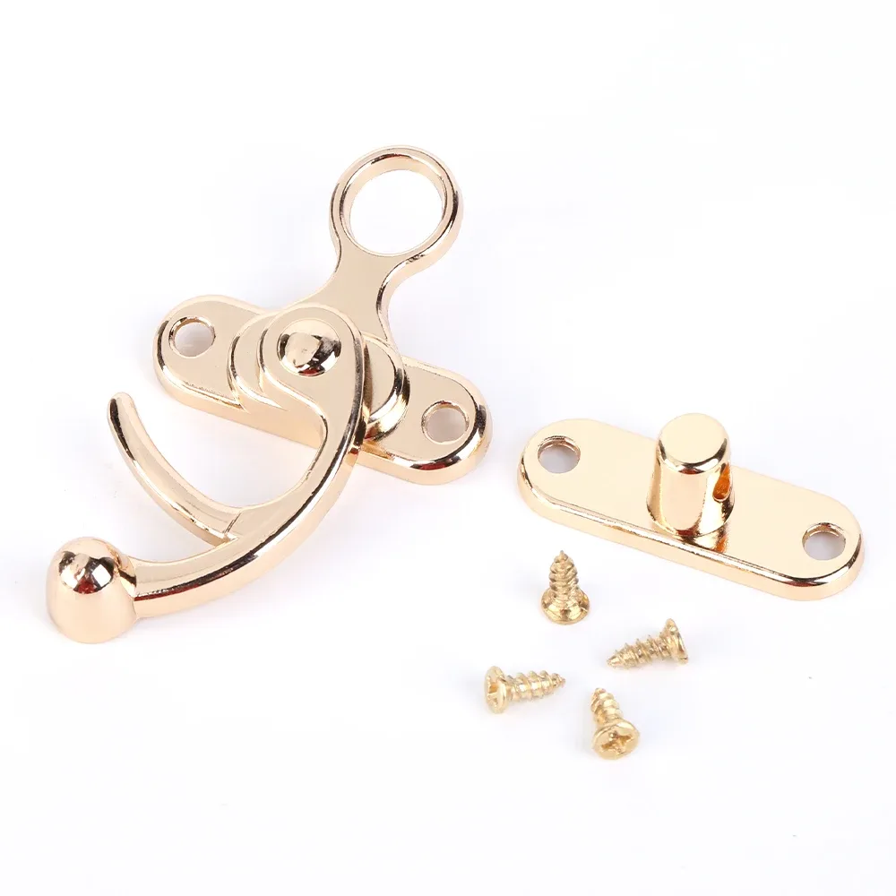 3.8cm bijoux poitrine cadeau vin boîte en bois étui bascule loquet en cuir sac à main valise moraillon crochet serrure fermeture pour femmes sacs