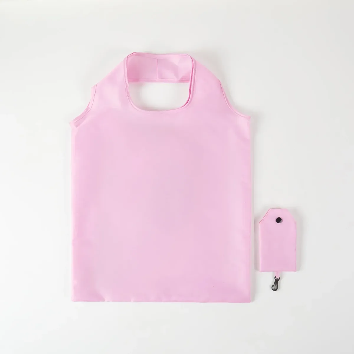 sac de courses réutilisable pour femmes et hommes, sac d'épicerie pliable en nylon, sac fourre-tout écologique, sacs à main de couleur unie