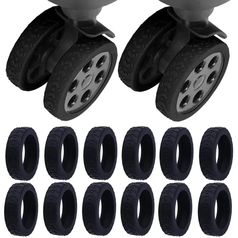 protecteur de roue en silicone anti-bruit, housses de roues de bagage optiques, degré d'usure, adapté à la plupart des roues de valise, roulette de chaise, 20 pièces, 4 pièces
