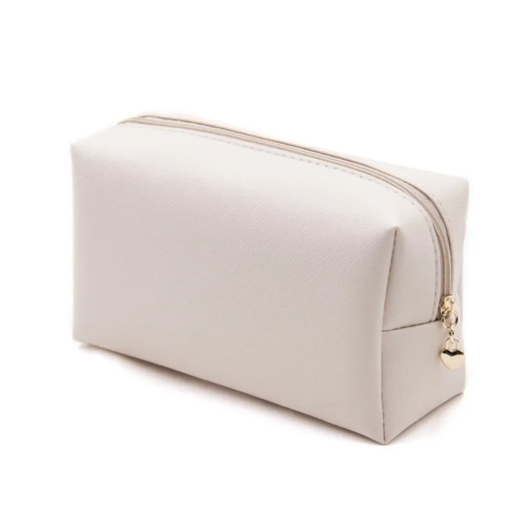 nouvelle trousse de maquillage en cuir pu imperméable grande capacité, trousse de toilette avec fermeture éclair, sac de rangement pour femmes et hommes