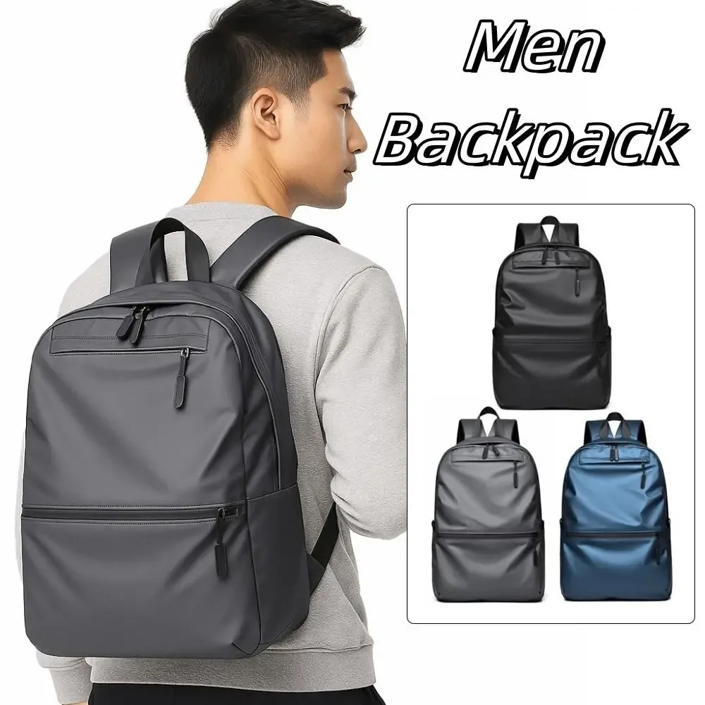 sac à dos pour hommes, grande capacité, durable, multi-poches, imperméable, sac de voyage, gris, noir, sac pour ordinateur portable, streetwear