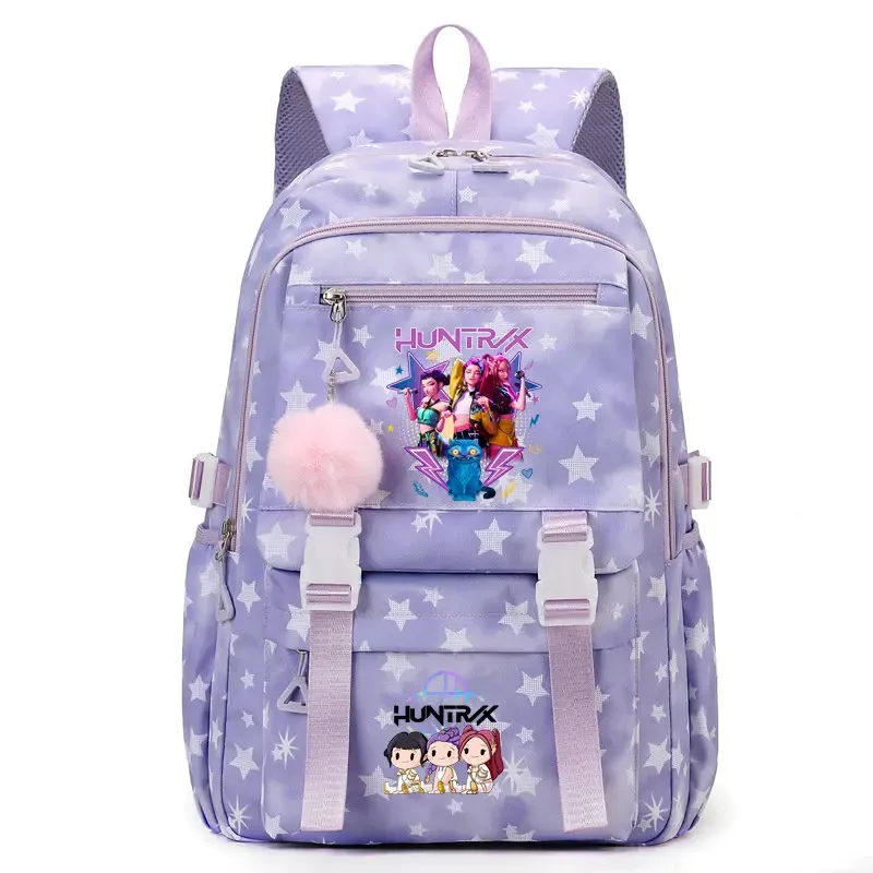 sac à dos kpop demon hunters, sac à dos léger et mignon, sac d'école pour fille, sac à dos décontracté pour les voyages et les trajets quotidiens
