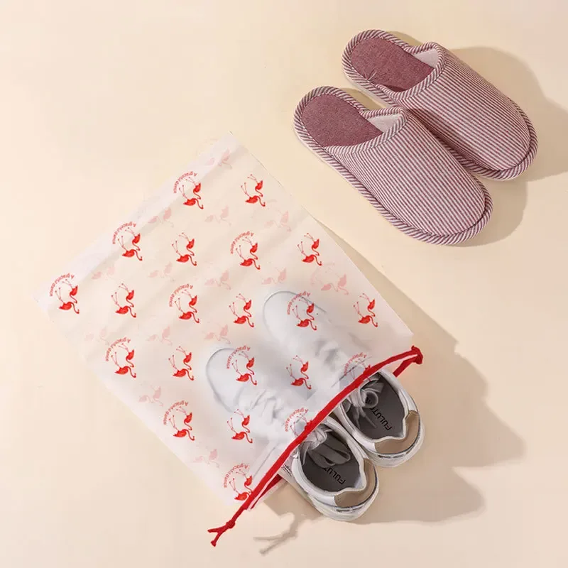 sac de rangement transparent imperméable à cordon en plastique pour cosmétiques, serviettes et chaussettes, idéal pour la salle de bain et la plage - lot de 10