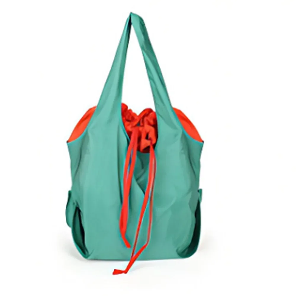 sac à main réutilisable avec cordon de serrage, sac de courses en nylon de grande capacité, sac écologique, sacs de rangement imperméables, sac de voyage pour courses