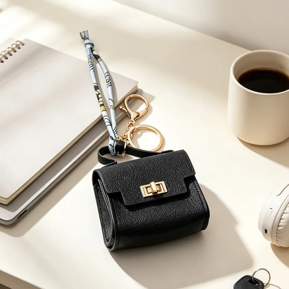 mini sac à dos porte-clés en cuir pu, petit porte-monnaie, petit ornement suspendu pour sacs à dos et sacs à main