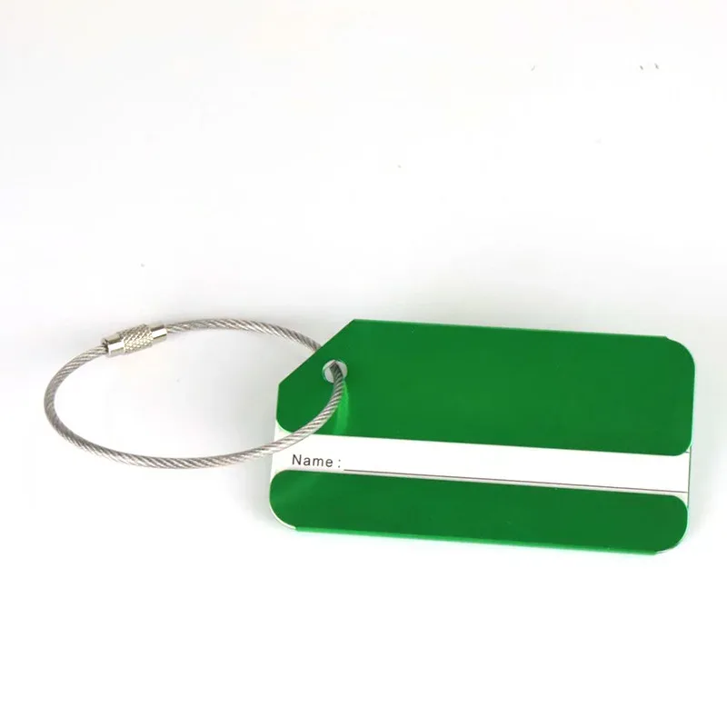 accessoires de voyage en aluminium et métal, 1 pièce, bagages, valise, sac à dos, étiquettes d'adresse, porte-étiquette de nom pour femmes et hommes